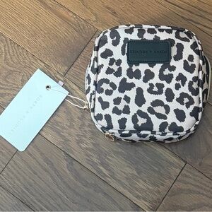 Poppy & Peonies Monochrome Animal Print Cosmetic Case